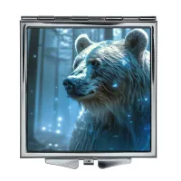 Складное зеркало квадратное Медведь ZER2-1153