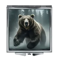 Складное зеркало квадратное Медведь ZER2-1157