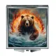 Складное зеркало квадратное Медведь природные стихии ZER2-1159