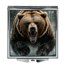 Складное зеркало квадратное Ярость медведя ZER2-1160