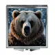 Складное зеркало квадратное Медведь портрет ZER2-1162