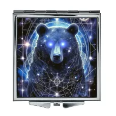 Складное зеркало квадратное Астрологический медведь ZER2-1163