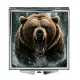 Складное зеркало квадратное Рык медведя ZER2-1166