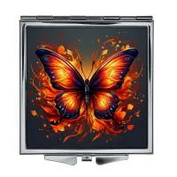 Складное зеркало квадратное Красная бабочка ZER2-1173