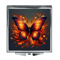 Складное зеркало квадратное Красная бабочка ZER2-1173