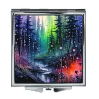 Складное зеркало квадратное Магический лес ZER2-1184