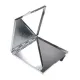 Складное зеркало квадратное Граненое сердце ZER2-1194