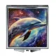Складное зеркало квадратное Космический дельфин ZER2-1210
