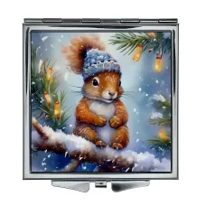 Складное зеркало квадратное Белка зима ZER2-1211