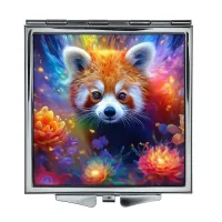 Складное зеркало квадратное Малая панда ZER2-1216