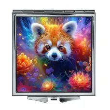 Складное зеркало квадратное Малая панда ZER2-1216