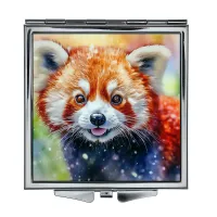 Складное зеркало квадратное Красная панда ZER2-1245