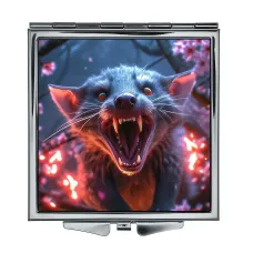 Складное зеркало квадратное Хищный зверь ZER2-1247