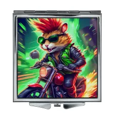 Складное зеркало квадратное Байкер ZER2-1250