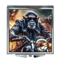 Складное зеркало квадратное Обезьяна байкер ZER2-1253