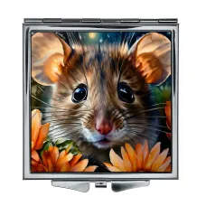 Складное зеркало квадратное Мышка ZER2-1257