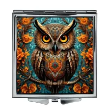 Складное зеркало квадратное Сова сюрреализм ZER2-1270