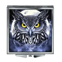 Складное зеркало квадратное Сова полнолуние ZER2-1272