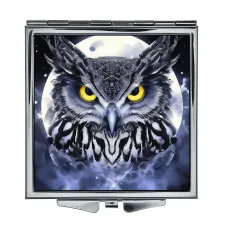 Складное зеркало квадратное Сова полнолуние ZER2-1272