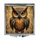 Складное зеркало квадратное Сова золото ZER2-1286