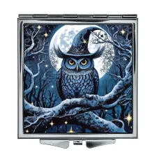 Складное зеркало квадратное Сова волшебник ZER2-1287