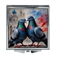 Складное зеркало квадратное Два голубя ZER2-1288