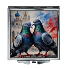 Складное зеркало квадратное Два голубя ZER2-1288