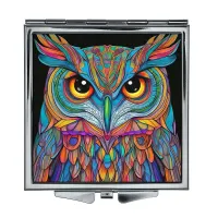 Складное зеркало квадратное Сова картина ZER2-1289