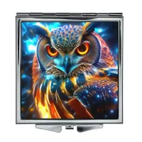 Складное зеркало квадратное Сова магия ZER2-1294