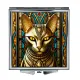 Складное зеркало квадратное Египетская кошка ZER2-1314
