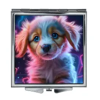 Складное зеркало квадратное Щенок ZER2-1354