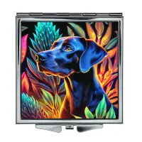 Складное зеркало квадратное Собака сюрреализм ZER2-1356