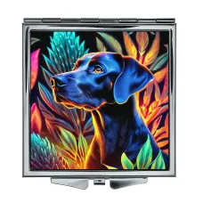 Складное зеркало квадратное Собака сюрреализм ZER2-1356