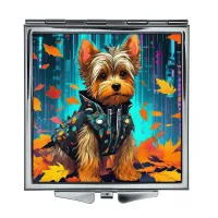 Складное зеркало квадратное Йоркширский терьер ZER2-1362