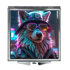 Складное зеркало квадратное Служебная собака ZER2-1369