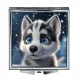 Складное зеркало квадратное Хаски 3D иллюстрация ZER2-1371