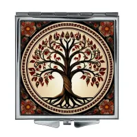Складное зеркало квадратное Дерево жизни ZER2-1394