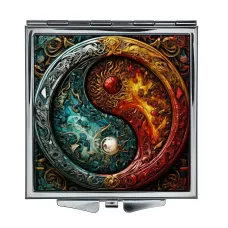 Складное зеркало квадратное Инь-Ян ZER2-1396