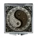 Складное зеркало квадратное Инь-Ян металл ZER2-1399