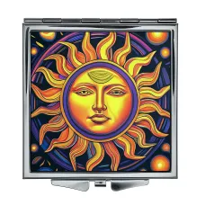 Складное зеркало квадратное Солнце мистицизм ZER2-1402