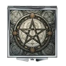 Складное зеркало квадратное Пентаграмма изображение ZER2-1405