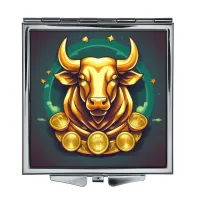 Складное зеркало квадратное Золотой бык ZER2-1406