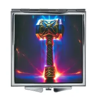 Складное зеркало квадратное Мьельнир молот Тора ZER2-1410