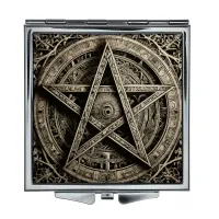 Складное зеркало квадратное Пятиконечная звезда ZER2-1414