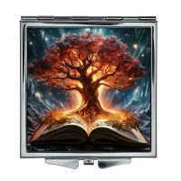 Складное зеркало квадратное Дерево жизни книга мудрости ZER2-1419