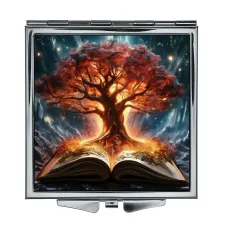 Складное зеркало квадратное Дерево жизни книга мудрости ZER2-1419