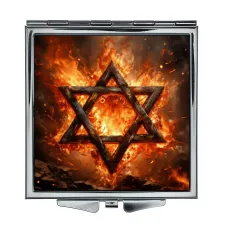 Складное зеркало квадратное Шестиконечная звезда ZER2-1426