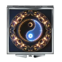 Складное зеркало квадратное Инь-Ян лакшери ZER2-1427