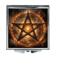 Складное зеркало квадратное Пентаграмма ZER2-1428