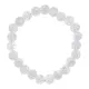 Браслет со стеклянными бусинами, 8мм, цвет белый BJBS-192-4